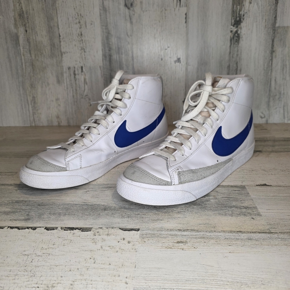 Nike Blazer Mid '77 Vintage White Game Royal Men’s Size 10.5 High Top W/box - Picture 6 of 16